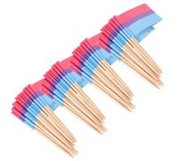 Cabilock 100pcs Rainbow Flag Toothpicks Dessert Sticks Cocktail Fruit Picks for LGBTQ Celebration Cake Decoration