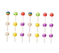 Cabilock 100pcs Resin Lollipop Nail Art Charms Creative Manicure Decorations for Natural and Fake Nails DIY Decor