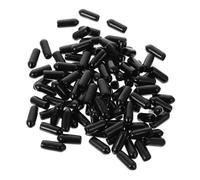 Cabilock 100Pcs Rubber End Caps for Hair Hoops DIY Accessories Headband Ending Covers Tube Caps Comfortable Protective Covers for Women Hairbands Craft Supplies