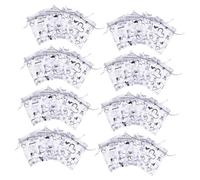 Cabilock 100pcs Sheer Organza Drawstring Bags with Heart Motif Transparent Mesh Pouches for Jewelry Candy Wedding Shower Party Favors Breathable Lightweight Gift Bags White Silver
