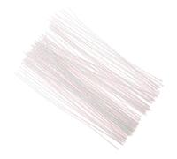 Cabilock 100pcs Silver Pipe Cleaners, Sparkly Iridescent Chenille Stems with Flexible Twistable Metal+plastic, Glitter Pipe Cleaners for DIY Art Projects and Holiday Decorations for Kids