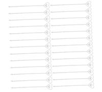 Cabilock 100pcs Transparent Heart-shaped Floral Card Clips with Fork Design Multipurpose Bouquet Place Card Holders for Wedding Party Photo and Cake Decoration Accessories