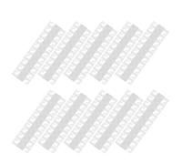 Cabilock 100pcs Transparent Self Adhesive Hook Tabs for Hanging with Strong Adhesive Plastic Sticky Hooks for Home and Office Smooth Surfaces Secure and Tool
