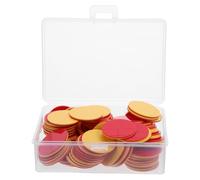 Cabilock 100PCS Two-Color Plastic Math Counters for Red and Yellow Double-Sided Chips Educational Counting and Sorting Tools for Preschool and Kindergarten Classroom
