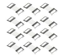 Cabilock 100pcs White Clips Made of Aluminum with Heavy Duty Buckle and Compression Force for Dog Care and Use, Replacement Clips