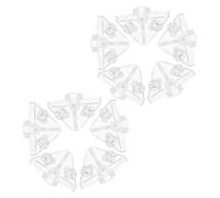 Cabilock 10pcs Acrylic Corner Brackets Clear Transparent Angle Braces with Screws for Secure Fixation of Boxes Shelves and Furniture Lightweight Design for DIY Display and Storage