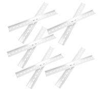 Cabilock 10pcs Aluminum Din Rail Slotted Guide Rail Compatible for Circuit Breaker Mounting in Electrical Panel Installation