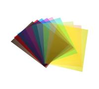 Cabilock 10pcs Assorted Color Pvc Colored Cellophane Sheets A4 Size Easy to Cut Versatile Use for Arts and Crafts Decoration and Light Filters