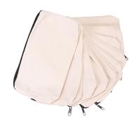 Cabilock 10pcs Canvas Zipper Pencil Cases Small Canvas Bags Natural Color for Students and Artists Travel Cosmetic Organizer Makeup Pouch Toiletry Storage Bags