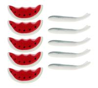 Cabilock 10pcs Chopstick Holder: Cute Ceramic Pen Rest - Porcelain Utensil Holder for Kitchen and Office - Watermelon and Fish Design - Ceramic Spoon Stand