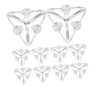 Cabilock 10pcs Clear Acrylic Corner Brackets Transparent Corner Braces with Screws Detachable Stable Fixation for Shelves Boxes Furniture Display