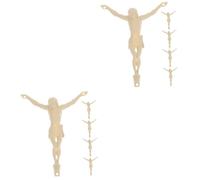 Cabilock 10pcs Craft Jesus Figurine DIY Wall Cross Crucifix Collectible Home Decor Jesus Sculpture for Living Craft Figurine for Spiritual Display