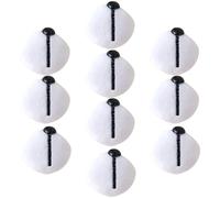 Cabilock 10pcs DIY Cotton Safety Noses for Stuffed Animals Plush Doll Nose Accessories Craft Supplies for Crochet Amigurumi Bear Dog Making