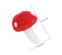 Cabilock 10pcs DIY Mushroom Decoration DIY Accessory Wool Felt Compact Decorative Effect Creative Simple Shaped Design Lovely Mushroom for Headdress and Daily Necessities