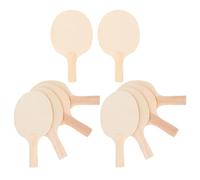 Cabilock 10pcs DIY Wooden Table Tennis Rackets Unfinished Plain Wood Blanks for Painting Enhanced Grip and Ball Control Multipurpose Craft Paddles for Professional Skill Development