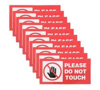 Cabilock 10pcs Do Not Touch Warning Stickers 2x4 inch Vinyl Self-Adhesive Industrial Safety Labels for Machine Doors Workplace Compliance