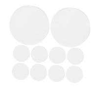 Cabilock 10pcs Double Convex Optical Lenses Clear Physics Teaching Magnifying Lens for Telescopes Science Experiments and Magnifier Replacement