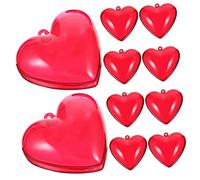 Cabilock 10pcs Fillable Bauble Heart Candy Balls Heart Bulb Shaped Clear Tree Balls Red Ornament Valentines Day Decorations Wedding Tree Ornament Small Plastic Hanging