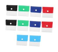 Cabilock 10pcs Fireproof Portable Pocket Ashtray Pouch with Aluminum Foil Lining for Outdoor Travel Reusable Cigarette Butt Holder Bag in Sky Blue Ocean Blue Turquoise Black White Red