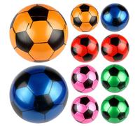 Cabilock 10pcs Inflatable Soccer Ball, 9 Inch Pvc Soft Lightweight Football with Eyecatching Design, Safe Outdoor Sports for Group Play and Small Sports Activities Random Color
