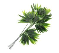 Cabilock 10Pcs Japanese Style Bamboo Leaf Food Dish Decor for Sushi and Sashimi Serving Artificial Bamboo Branch Ornaments with Natural Texture for Party Platters and Traditional
