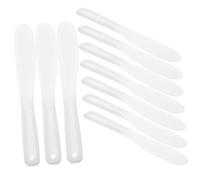 Cabilock 10pcs Large Face Mask Mixing Spatulas White Ergonomic Makeup Stirring Tools for Skincare and Facial Mask Application