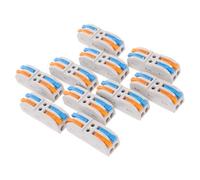 Cabilock 10pcs Lever Wire Connector Block Quick Splice Electrical Cable Splitter Tool for Hard and Soft Cables Copper Nylon Flame-retardant Insulated Terminal Blocks for Home Wiring