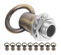 Cabilock 10pcs Light Fixture Hooks Ring Nut Lifting Eye Nuts Lamp M10 Thread Hanging Light Lamp Ring for Extension Chandelier Chain Antique Bronze