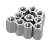 Cabilock 10pcs M4 Hex Coupling Nut Stainless Steel Threaded Rod Coupler Nut with Female Thread and Hexagonal Extension Design for Compact Mechanical Assemblies and 3d Printer Frameworks