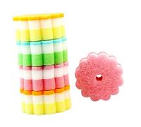 Cabilock 10pcs Microfiber Sponge Scouring Pad Cleaning Sponge for Kitchen Washing up Scrub Dish Brush Tasks Random Style