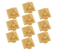 Cabilock 10pcs Mini Resin Ancient Egyptian Pyramid Figurines Small Pyramid Decor for Desktop and Garden Bonsai Ornaments Unique Egyptian Decorations for Home and Office