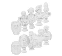 Cabilock 10pcs Miniature Greek Bust Models Plaster Sculpture Figurines for Creative Household Decoration for Art Studios and Home