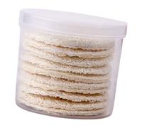 Cabilock 10pcs Natural Loofah Makeup Powder Puff Reusable Facial Cleansing Pads Deep Exfoliating Remover for Makeup Eye Shadow Lipstick Washable Skin Cleansing Pads