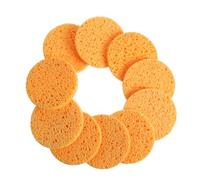 Cabilock 10Pcs Natural Wood Pulp Oval Makeup Remover Pads 8Cm Face Cleaning Puff Set for Women Reusable Moisturizing Facial Cleansing Accessories Random Color Random Color