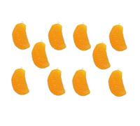 Cabilock 10pcs Orange Resin Fruit Charm Keychains for DIY Jewellery Making, Easy to Use and Carry, Colour Not Easy to Fade, for Making Keychain and Small Crafts