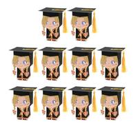 Cabilock 10pcs Paper Doctor Hat Candy Boxes for Graduation Festival Creative Graduation Gift Box for Her with Unique Doctorial Hat Appearance Easy to Carry