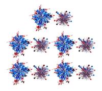 Cabilock 10pcs Patriotic Star Hair Clips and Women with Comfortable Pet Material, Versatile Styling for 4th of July Independence Day and Memorial Day Family Gatherings Or Parties