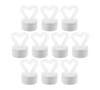 Cabilock 10pcs Plastic Balloon Weight Blocks with Magnetic Base, Heart Shaped Balloon Floating Anchors for Wedding, Birthday and Party Decorations