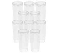 Cabilock 10pcs Plastic Covered Makeup Brush Holder round Shaped Design for Makeup Brush Protection and Versatile Protection, for Travel and Everyday Storage