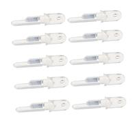 Cabilock 10pcs Plastic Curtain Hook Rod Hanger Repair Parts Lightweight Easy Install for Blinds and Curtains