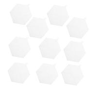 Cabilock 10pcs Plastic Embroidery Mesh Sheets Hexagonal DIY Crafting Sturdy Smooth Cross Stitch Canvas for Artists and Moulding Projects