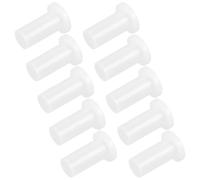 Cabilock 10pcs Plastic Fridge Door Bushing for Bottom Hinge Shaft, White Plastic Replacement Through Hole Design, Size 2.10x1.40x1.40cm, Prevents Metal Friction and Protects Hinge