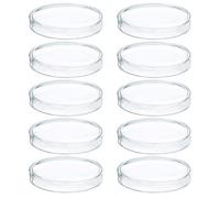 Cabilock 10PCS Plastic Petri Dishes with Lids, 100mm Clear Culture Plates for Science Experiments, Laboratory Supplies for Agar and Cell Tissue Culture