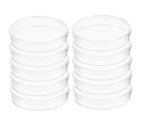 Cabilock 10pcs Plastic Petri Dishes with Lids Clear Tissue Culture Plates for Laboratory Biological Analysis Science Experiments School Use Transparent Design