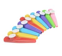 Cabilock 10pcs Portable Plastic Kazoos for Beginners Musical with Smooth Surface Easy to Play Accompaniment Instruments for Adults for Parties Music Classes and Creative Fun Random Color