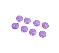 Cabilock 10pcs Purple Unscented Floating Candles Made of Paraffin Wax, Small Round Decorative Candles Providing Ambient Light for Wedding, Party and Event on Waters