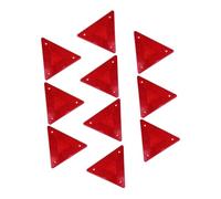 Cabilock 10pcs Red Car Reflectors Plastic Triangle Warning Reflectors for Truck Rear Safety Heat Resistant Reflective Signs with Pre-drilled for Easy Installation and Enhanced Visibility