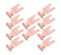 Cabilock 10pcs Rose Gold Stainless Steel Label Holder Clips 54x28x16mm Rotatable Price Tag Display Stands for Bakery, Supermarket, Retail Shelf Sign Holders