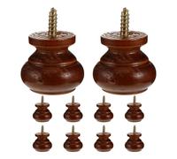 Cabilock 10pcs Round Cupboard Knob: Wooden Drawer Pulls Self-Tapping - 2.8cm Circular Cabinet Handles Door Knob Hardware for Wardrobe and Furniture