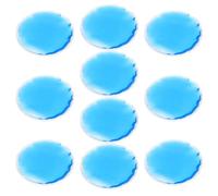 Cabilock 10pcs round Eye Cooling Gel Pads for Home the Go Use Pvc Material with Gel Maintains Shape Reduces Eye Puffiness and Puffiness Relief